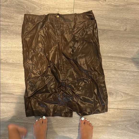 Plein Sud Jeans Vintage Y2K Liquid Brown Skirt Size 8 - Picture 2 of 7